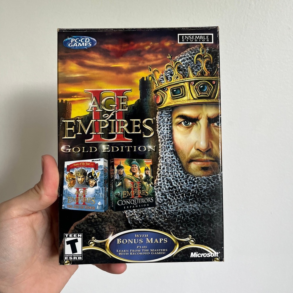 Age of Empires II Gold Edition PC CD-ROM Big Box Age of Kings Conquerors Bundle